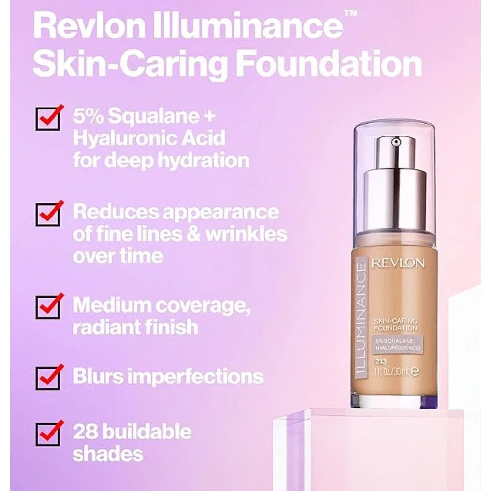 Revlon Illuminance Skin Caring Liquid Foundation #617 1 Fl Oz/30 mL NEW